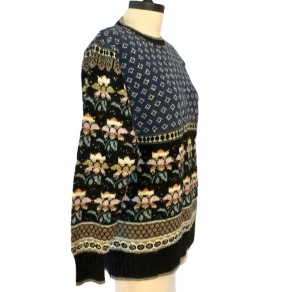 Vintage Mixed Pattern Country Floral Sweater - Picture 5 of 13